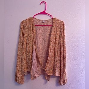 Sunflower wrap blouse